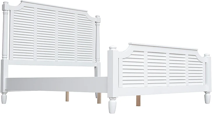 Cottage Creek Nantucket King Panel Bed in White