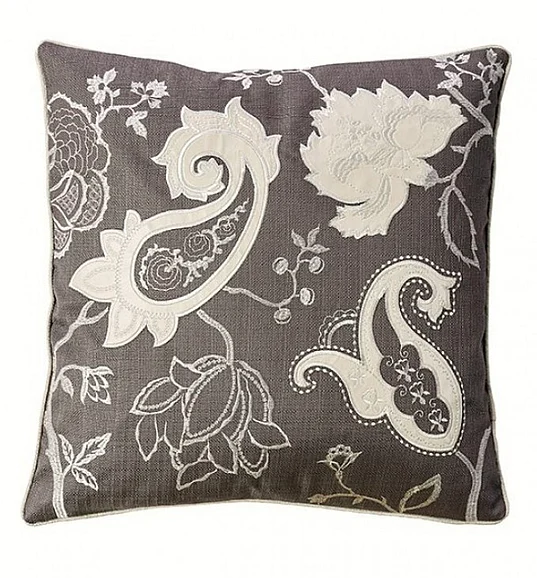 Furniture of America Nana Throw Pillow in Dark Gray PL8013-2PK