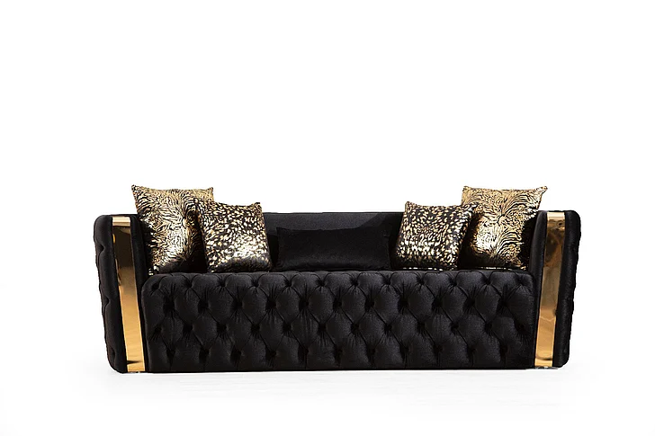 Galaxy Home Naomi Sofa in Black 698781329221
