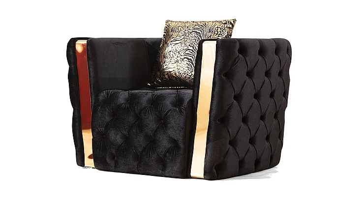 Galaxy Home Naomi Chair in Black 698781008751