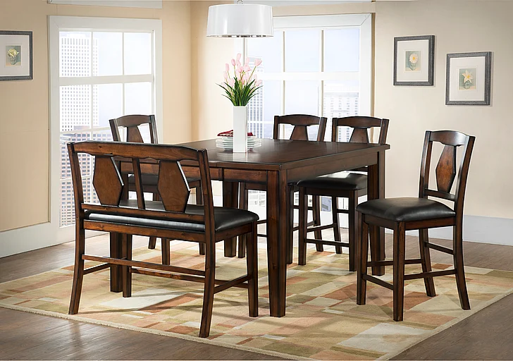 Urban Styles Napa 7pc Pub Set in Light Brown