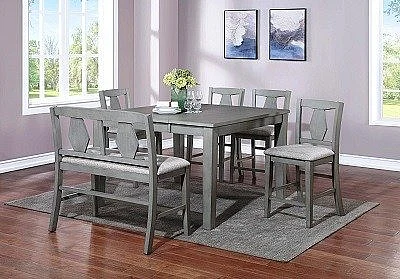 Urban Styles Napa 5pc Counter Table Set in Gray