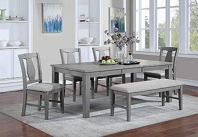 Urban Styles Napa 5pc Dining Table Set in Gray