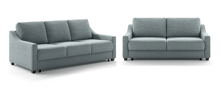 Luonto Nautica 2pc Sofa Sleeper Living Room Set - Zaro 72 - 104/6 Smoked Birch