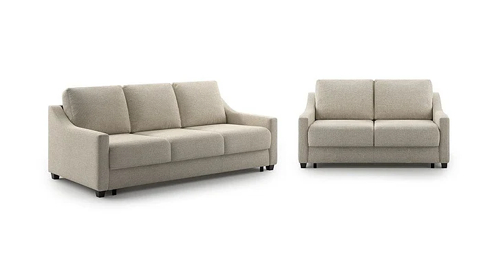 Luonto Nautica 2pc Sofa Sleeper Living Room Set - Zaro 03 - 104/6 Smoked Birch