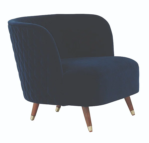 Enza Home Aria Accent Chair (Quilted) - (106) - Navy Blue 8703 01315249