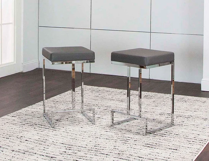 Sunset Trading Tomasso Counter Height Stool (Set of 2) in Charcoal ND726-24
