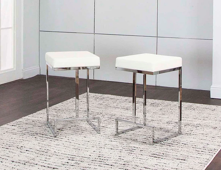 Sunset Trading Tomasso Counter Height Stool (Set of 2) in White ND726-25