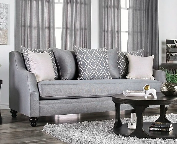 Furniture of America Nefyn Sofa in Gray SM2670-SF