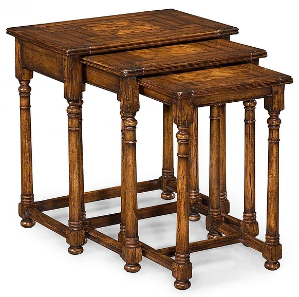 Jonathan Charles Nest of Tables Rural in Walnut 493429-COS