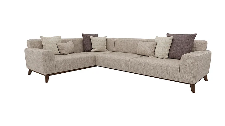 Enza Home Netha Corner Sofa Bed - Left Hand Facing - 2008 - K1 - 10911 Cream - Ar:102 - Br:102 01447291