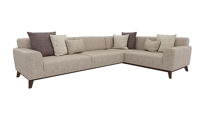 Enza Home Netha Corner Sofa Bed - Right Hand Facing - 2008 - K1 - 10911 Cream - Ar:102 - Br:102 01516511