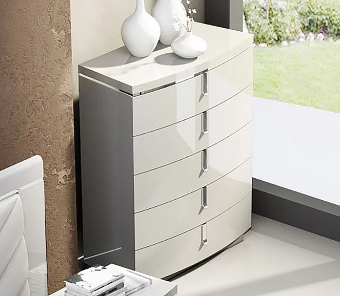 J&M New York 5 Drawer Chest in Grey 18215-C PROMO