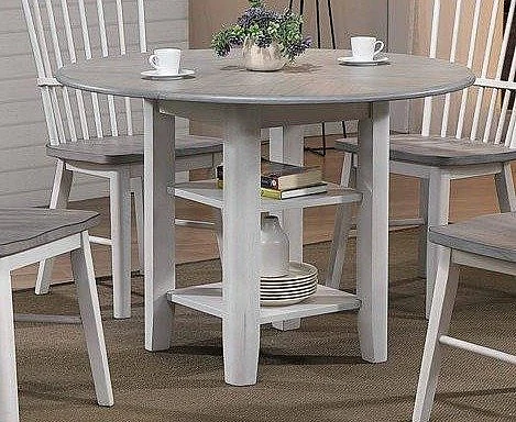 Urban Styles Newark Drop Leaf Dining Table Smoke Gray/Almond in 1861