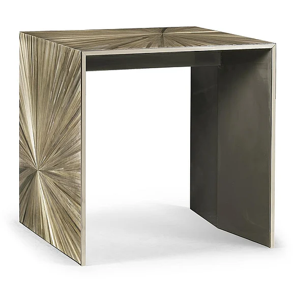 Jonathan Charles JC Modern Terra Waterfall End Table in Voilet Grey Straw 500543-VGS
