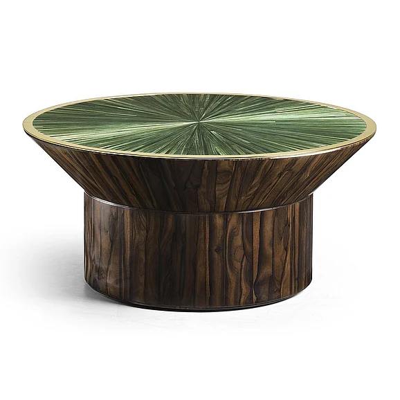 Jonathan Charles JC Modern Verdure Cocktail Table in Jade Green Straw 500553-JGS