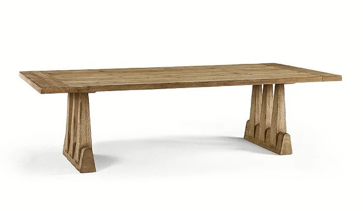 Jonathan Charles Echo Canyon 124" Rectangular Dining Table in Faded Oak 491239-FDO-124L