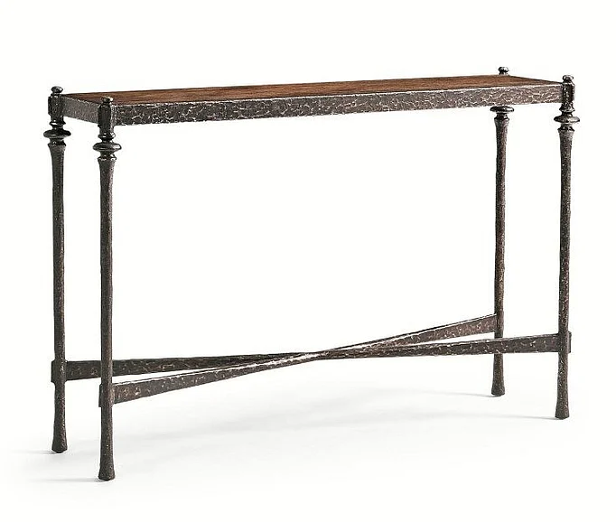 Jonathan Charles Terravita Console Table in Black Caldera Oak 491247-BKO