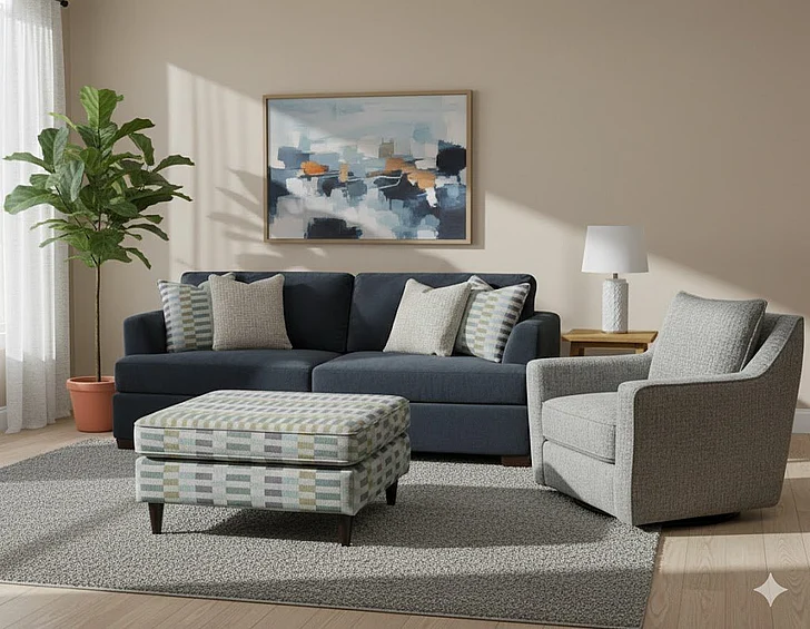 Southern Motion Elise Ink/Newton 7900 2pc Living Room Set in Grey