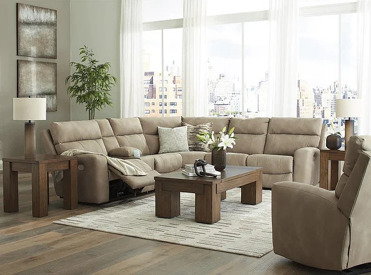 Next-Gen 6pc Sectional Living Room Set in Sand
