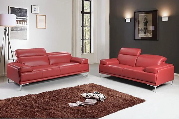 J&M Nicolo 2pc Living Room Set in Red