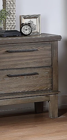 New Classic Furniture Cagney 2 Drawer Nightstand in Vintage Gray B594G-040 PROMO