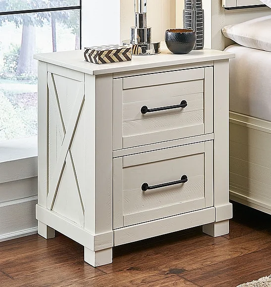 Sun Valley 2 Drawer Nightstand in White SUVWT5750