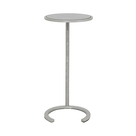 Worlds Away Nina Wire Wrapped Stem Round Cigar Table in Silver Leaf NINA S CLOSEOUT