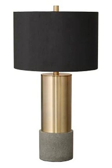 Jacek Poly Floor Lamp in Gray/Brass (2Pcs) FedEx/UPS