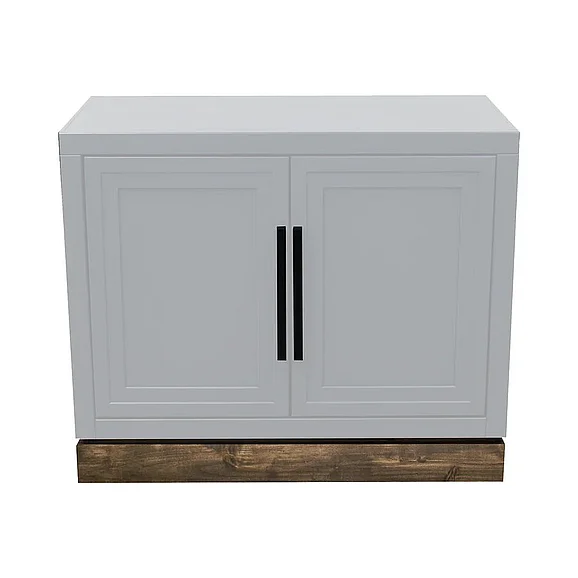 Legends Nora 2 Door Cabinet in Jasmine Whitewash/Barnwood NO1210.BJW