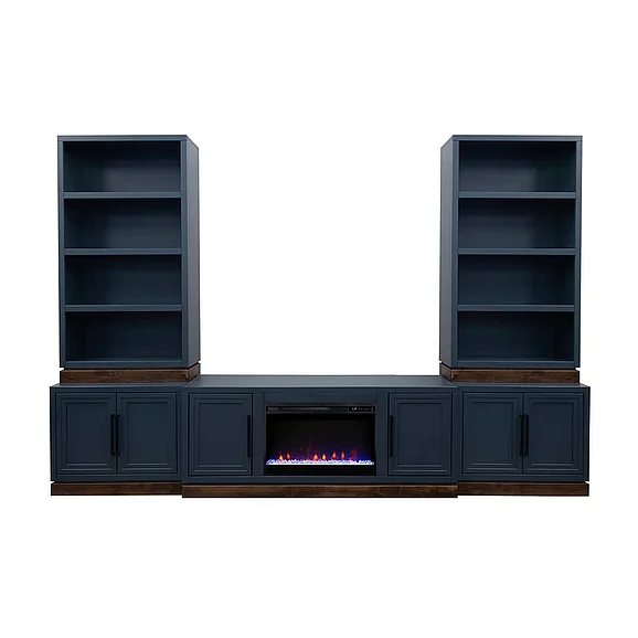 Legends Nora 5pc Entertainment Center in Denim/Whiskey