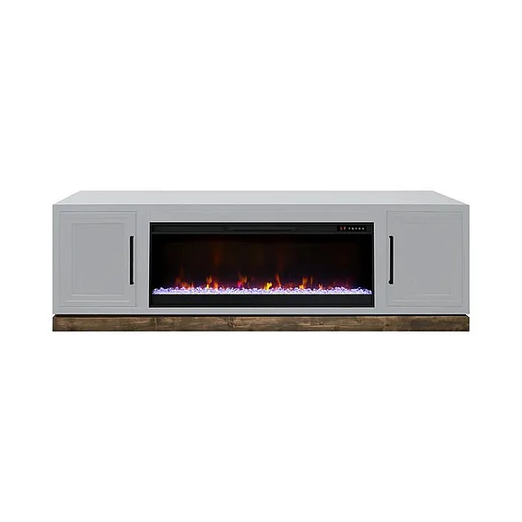 Legends Nora 78" Fireplace Console in Jasmine Whitewash/Barnwood NO5410.BJW