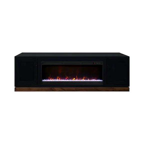 Legends Nora 78" Fireplace Console in Black/Whiskey NO5410.SWK