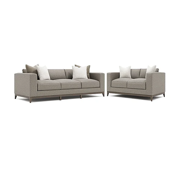Bernhardt Living Noel 2pc Fabric Living Room Set Grey