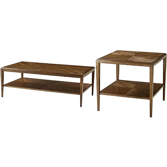 Theodore Alexander Nova 2pc Occasional Living Room Set in Dusk
