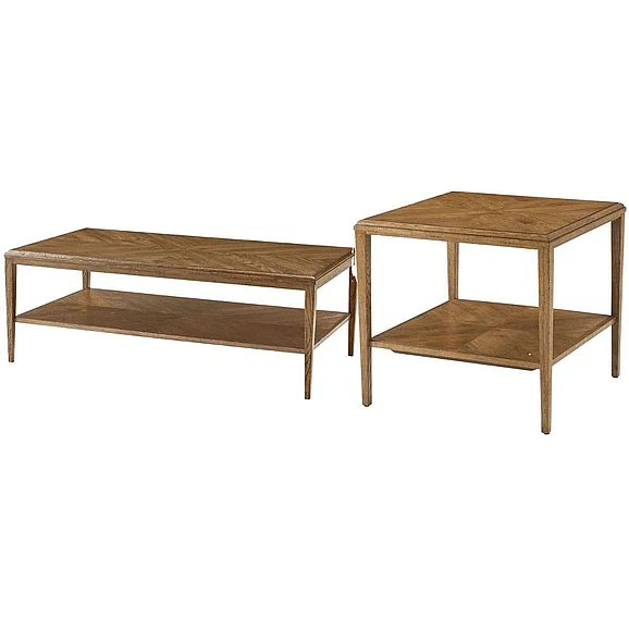 Theodore Alexander Nova 2pc Occasional Living Room Set in Dawn