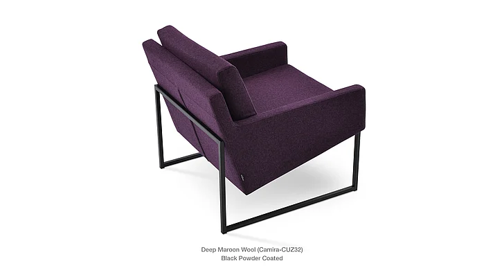 SohoConcept Nova Sled Base Armchair - Black