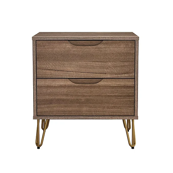 Manhattan Comfort Avira 20" Nightstand in Brown (2-Drawer) NS1721-BR