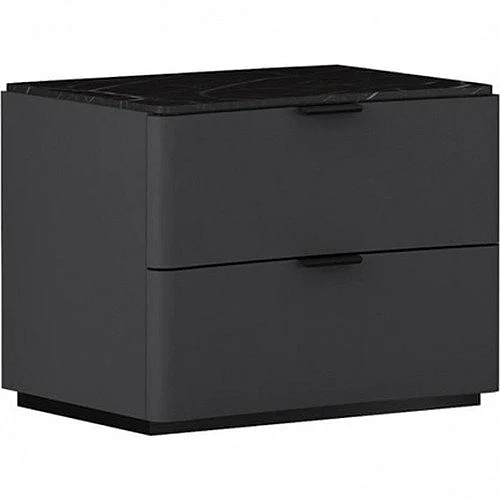 Whiteline Modern Massimo Nightstand in Dark Grey NS2021-DGRY/BLK