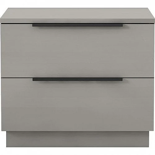 Whiteline Modern Damien Nightstand in Light Grey NS2022-LGRY/BLK