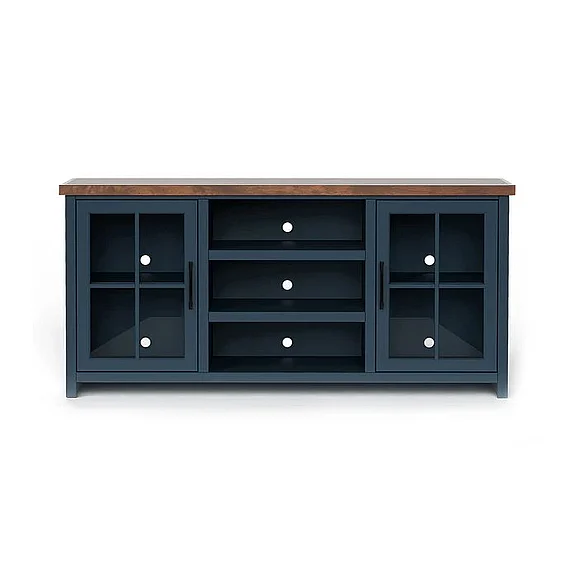 Legends Nantucket 67" TV Console (GL) in Denim/Whiskey NT1210.BWK