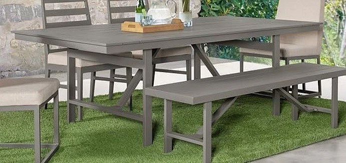 Intercon Furniture Navarro Outdoor Trestle Table in Mocha NV-TA-4286 -MCA-C