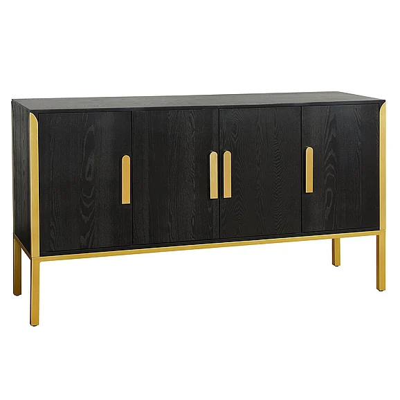 StyleCraft Norman Wyatt Home Encore 4 Door Wooden and Metal Sideboard NWF27075
