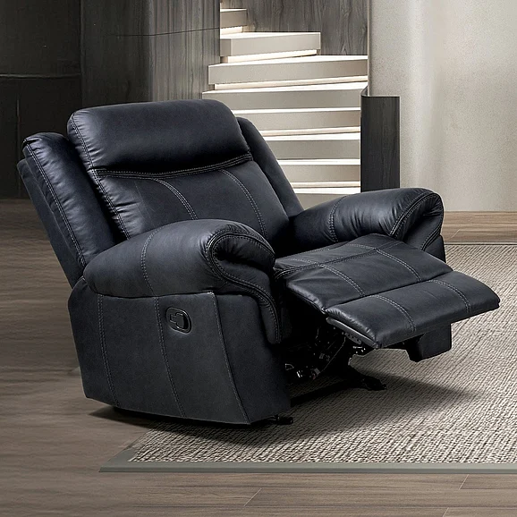 Furniture of America Agata Glider Recliner in Black NX6001BK-CH