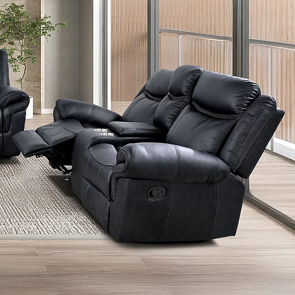 Furniture of America Agata Loveseat in Black NX6001BK-LV