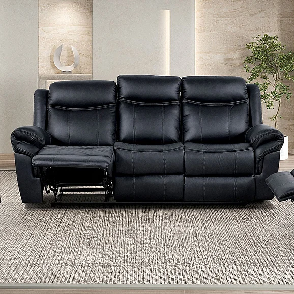 Furniture of America Agata Sofa in Black NX6001BK-SF