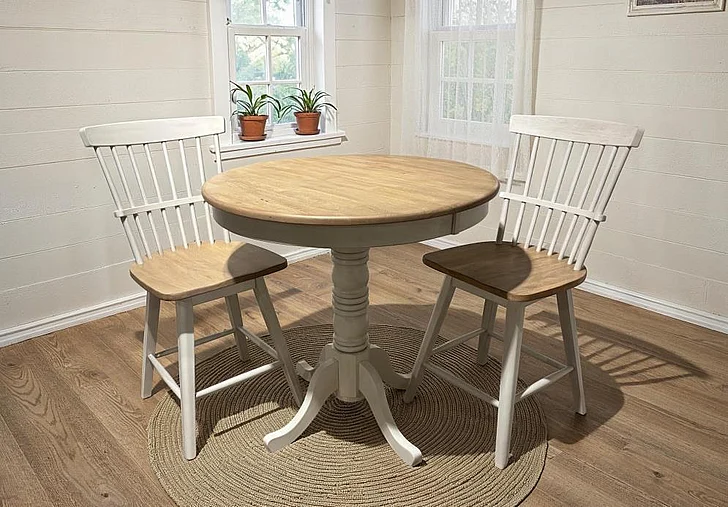 Urban Styles Oasis Round Counter Table Set in Cream