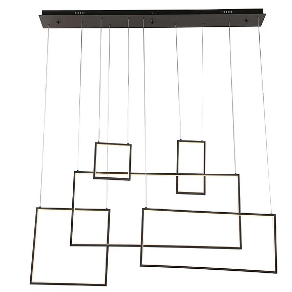 Bethel Satin Coffee Aluminum Frame LED Box Lights OC17C51SC