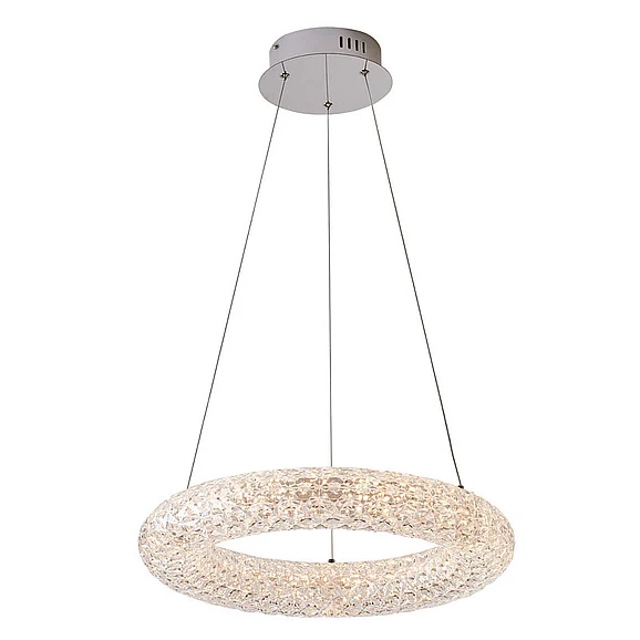 Bethel Clear Acrylic Halo Ring Chandelier OC40C19C