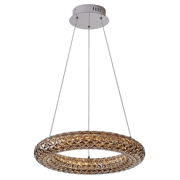 Bethel Smoke Acrylic Halo Ring Chandelier OC40C19SMK
